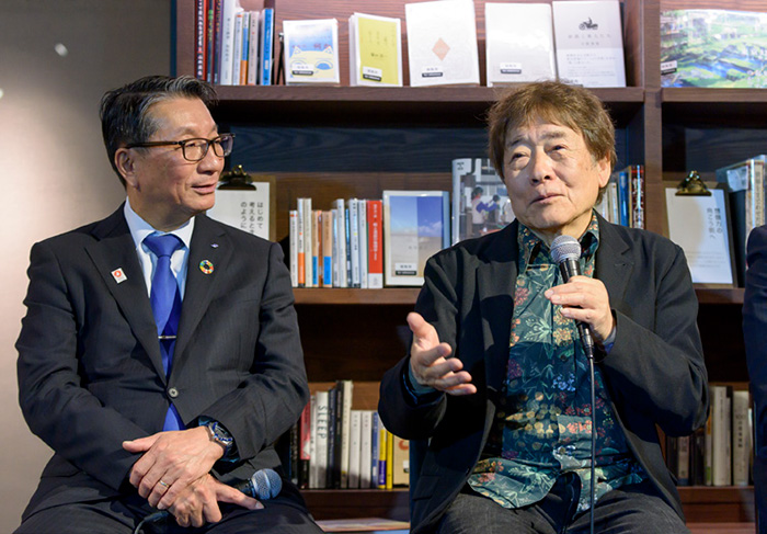 上野裕明会長とハービー・山口氏